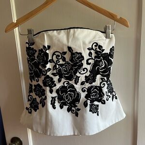 White House Black Market Floral Bustier